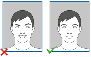 From left to right: 1. mouth not closed, 2. good passport photo